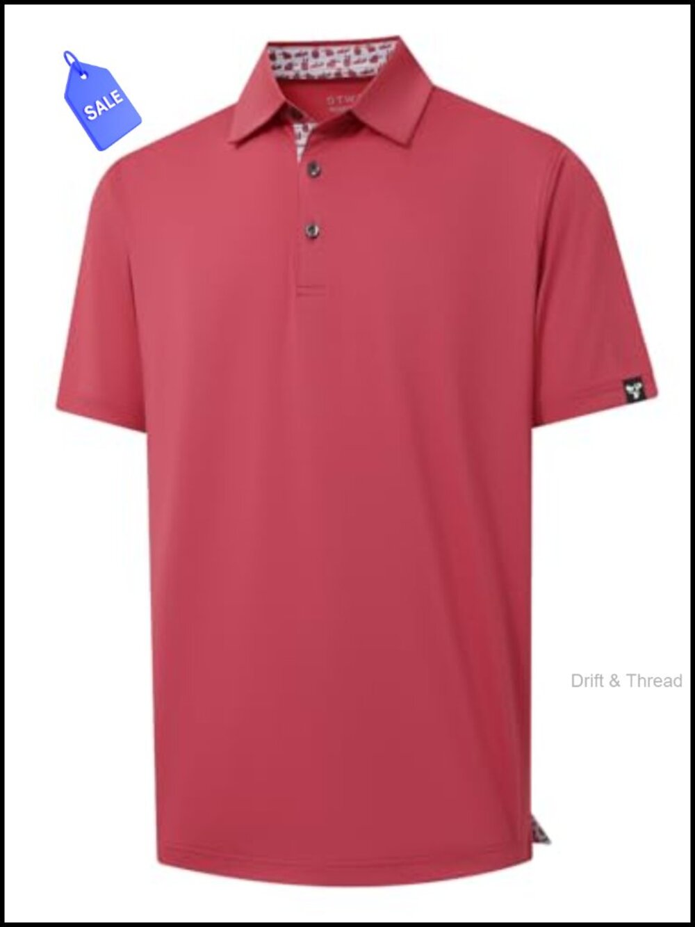 Men's Solid Performance Short Sleeve Collared Polo Shirt